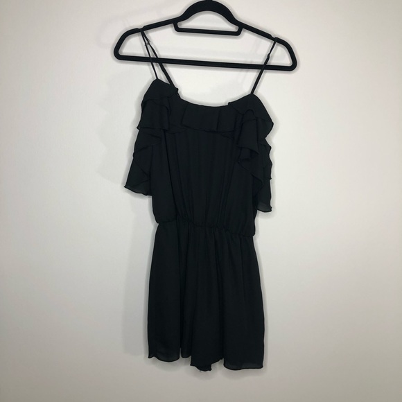 NSR Black Ruffle Top Romper NWT - Picture 1 of 5